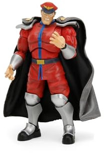 Jada Toys Street Fighter Figura M. Bison (15 cm) - Personaggio mobile da collezione e action da Street Fighter 2: The Final Challengers, con testa alternativa, mani e accessori, dai 13 anni in su
