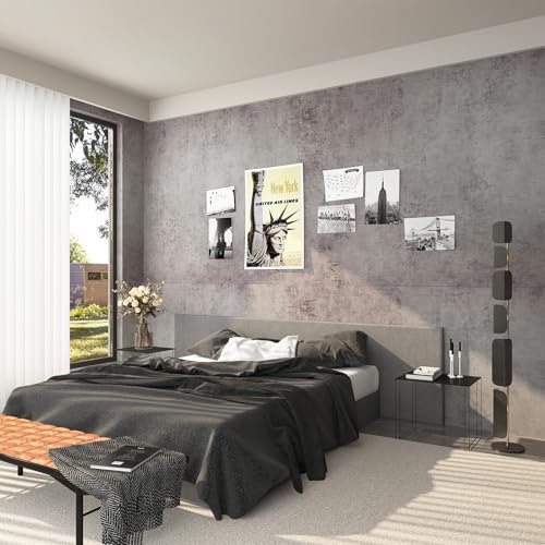 TOTIO Metalltapete im Industriestil 80CMx4M Extra Breit Bräunlich Grau Klebefolie Betonoptik Selbstklebende Vinyl-Wandfolie Wasserfeste Möbelfolie Erdiges Grau Matt Angedickt Blasenfreies Design