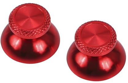Ceozon Replacement Metal Thumb Grips Accessories for Ps5 Controller Thumbsticks Swap Joysticks Repair Kit Red