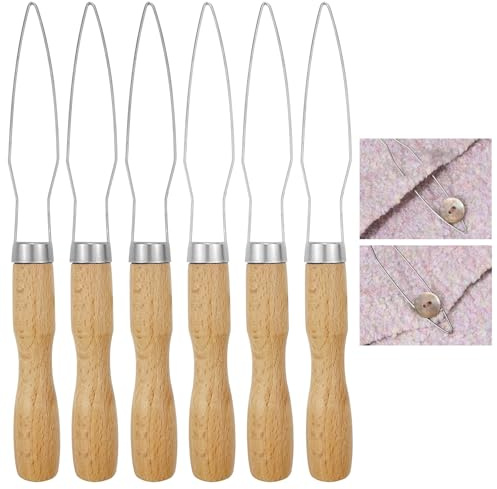 6 x Knopfhaken und Reißverschluss-Ziehhilfe, Einhand-Knopf-Hilfsgerät, Anziehhilfe, Werkzeug für ältere Menschen, Senioren, behinderte Männer und Frauen, Arthritis und eingeschränkte Geschicklichkeit