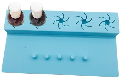 Nagel-Handauflageständer, 2-in-1-Nagel-Handauflagekissen mit Silikonmatte, rutschfeste Arbeitsstation mit Fingertrennern, perfekt für Anfänger und Profis zum Malen und