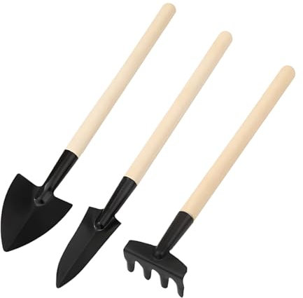 NOPKESV 3 Pezzi Kit Giardinaggio, Mini Attrezzi da Giardino, Set da Giardino Attrezzi per Piante Trapianto e Sciogliere