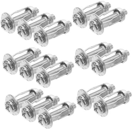 Cabilock 20 Piezas Tornillos De Expansión M4 X 0.78 Pulgadas Con Tuercas De Pétalo Metálicas Para Matrículas De Coche Y Anclajes En Paredes Huecas Fácil Instalación