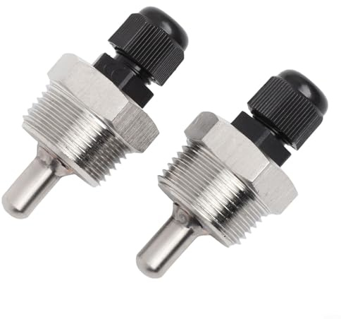 Lot de 2 puits thermiques en acier inoxydable 304 avec filetage G3/4, essentiel pour une mesure précise de la température (8 x 30 mm)