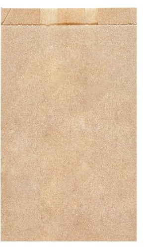 Generico Bolsa para pan de papel habana, cesta 15 x 9 x 30 cm (100)
