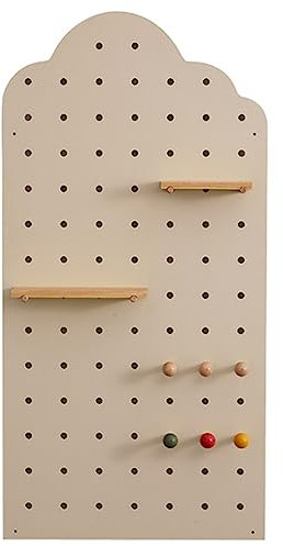 Generico Pannello Forato in Legno massello Color Crema da Parete, Pannello portaoggetti e Organizer Fai da Te per Attrezzi 70x150 cm, Ideale per Garage e Arredamento per la casa, Soluzione espositiva