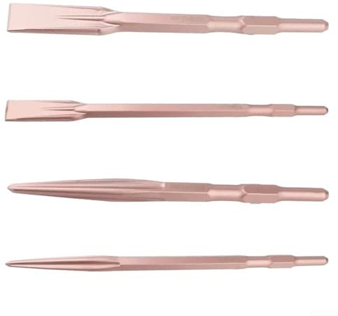 Cincel de martillo eléctrico con vástago hexagonal para cincelado puntiagudo y plano en proyectos de construcción (puntiagudo 17 x 400 mm)