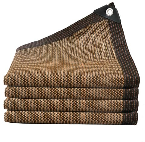 Pobbycrafm Rete Ombreggiante, Vela Ombreggiante con Protezione Solare, Traspirante HDPE Protezione 90% UV, Antistrappo per Esterno Patio Giardino Cortile 4x8m