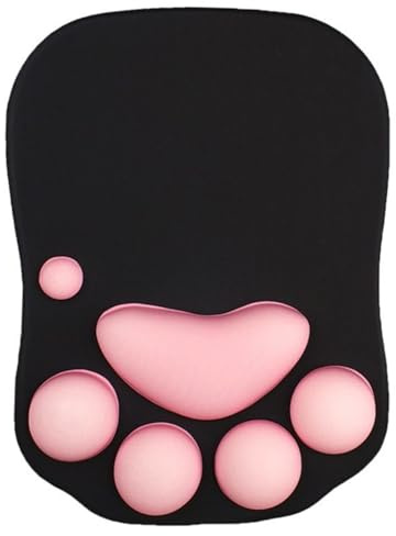 BRABOSTON Tappetino per mouse con zampa adorabile con cuscino da polso per gli amanti dei gattini tappetino per mouse in silicone durevole carino gattino artiglio Pad