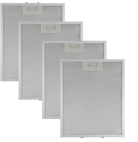 Opatiny Filtri per cappa aspirante, 280 x 350 x 9 mm, 5 strati, in alluminio, di ricambio, in rete argentata, per cucina e cucina (2 set)