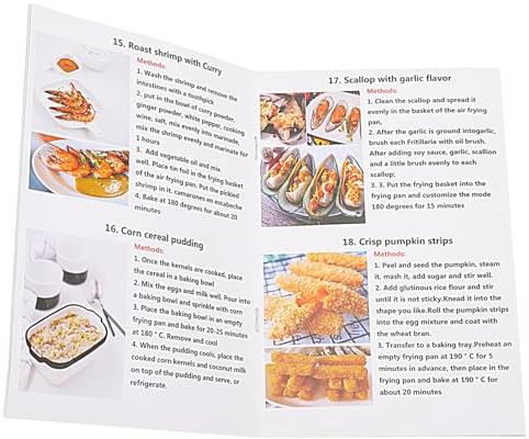 BUTIFULSIC Ricettario per Cucinare Cibi Deliziosi per Friggitrice ad Aria in Carta Leggera e Portatile, Libro di Ricette Pratico