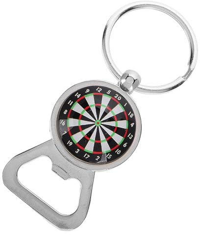 Toyvian Kreativer Multifunktional mit Dartscheibe Metall Schlüsselanhänger und Flaschenöffner Edelstahl und Robust als Oktoberfest Deko für Partys und Feiern
