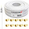 Premium X 20m Basic Koaxialkabel 135dB 4-Fach SAT Antennenkabel Koax-Kabel DVB-S / S2 DVB-C und DVB-T BK Anlagen 10x F-Stecker