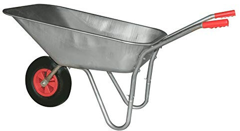 KCT 80L Garden Steel Wheelbarrow, Metal Wheel barrow for Garden, Shed, Allotments - With Easy Grip Handles and Durable Wheel