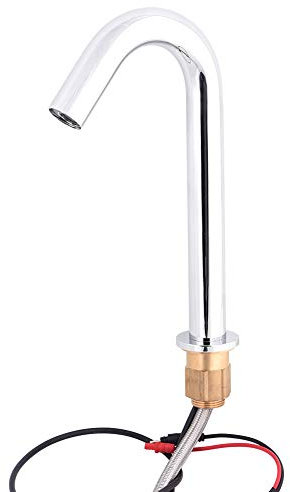 Bathroom Sink Taps, Hands Automatic Sensor Faucet, Brass Automatic Infrared Sensor Faucet Water Tap with Hose for Bathroom Basin Kitchen Sink