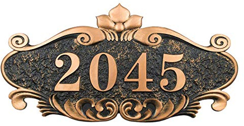 Numéro de Maison Personnalisé Numéros de Porte Custom Signe Plaque en Acrylic Autocollant Enseigne d'adresse Flottant Gravé Panneau de Signe Vintage pour Famille Bureau Hôtel Dortoir