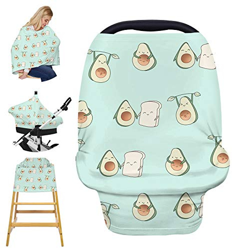 Stillbezug zum Stillen, dehnbarer Autositzbezug für Babys, weiche atmungsaktive Stillabdeckung, Kinderwagen-Abdeckung, Einkaufswagen-Abdeckung, Mehrzweck-Hochstuhlbezug, Babyparty-Geschenke