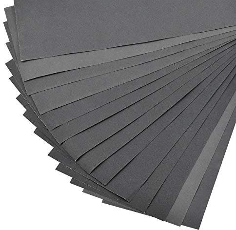 14 Stk Schleifpapier, Sandpapier Schleifmittel Schmirgelpapier Set, Nass & Trocken Fein Handschleifpapier Körnung 400 bis 2000, Wasserschleifpapier Nassschleifpapier für Metall Polieren Holz Auto