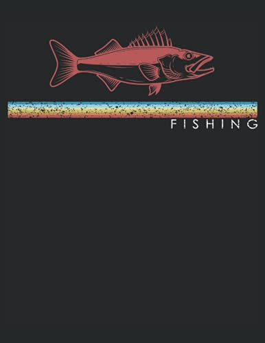 Zander Angeln Retro Angel Fishing Vintage Angler Fische Fangbuch: ANTI STRESS MALBUCH - Mandalas - Lustige Beschäftigung für die Fischerei - A4 ... Vorlagen - Antistress - Entspannen - Ausmalen
