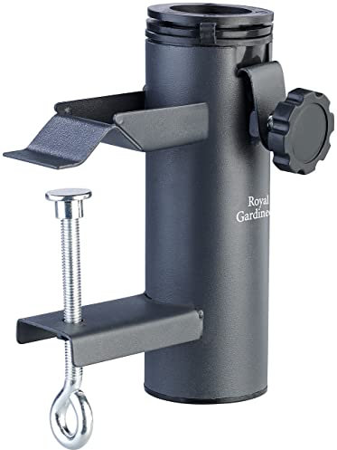 Royal Gardineer Support de Parasol Universel en métal avec Pince à étau