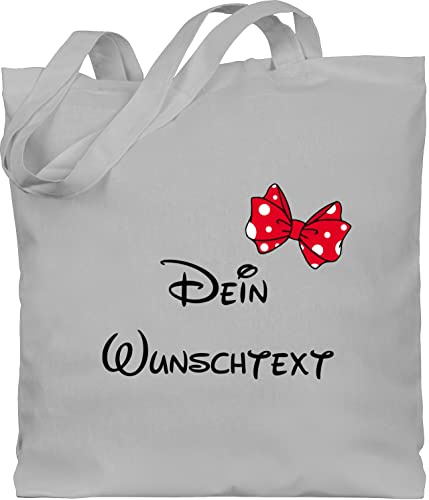 Geschenk mit Namen personalisiert by Shirtracer - Baumwolltasche - Aufdruck selbst gestalten - Wunschtext mit Schleife I