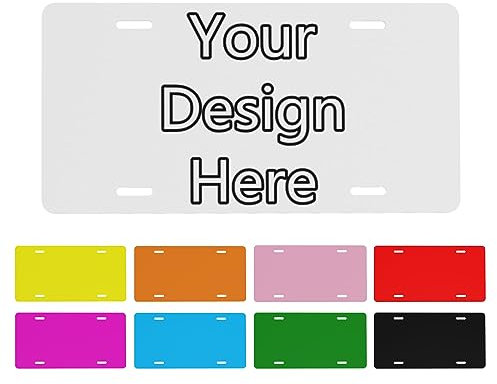 DJNGN Placa de matrícula Personalizada Placa de matrícula Delantera Personalizada para Coche, Etiquetas de Coche de Aluminio Personalizadas, Número de Placa de señal Personalizada Placa de,6x12