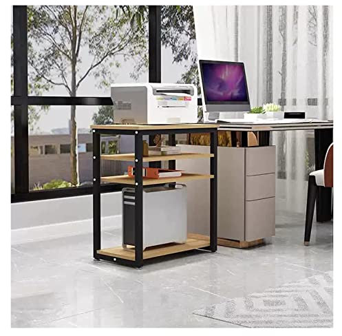 Mesa de Impresora Soporte for impresora de 4 niveles, soporte moderno for estante de CPU, estante for impresora multifuncional, organizador de mesa for hogar, oficina y cocina Soporte para Impresora (