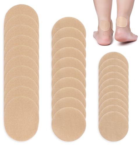 30uds Moleskine para Pies, Franela Cinta Moleskine Precortado Adhesivo Moleskin Prevención de Ampollas Almohadillas Moleskine Pies para Tacones Zapatos Reduce el Dolor por Fricción