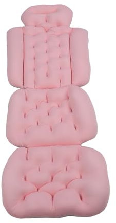 Badewannenkissen verhindern EIN Verrutschen. Ganzkörper-Badekissen. Abnehmbares, waschbares Badewannenkissen mit starken Saugnäpfen (rosa)