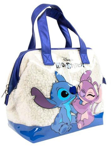 Disney Stitch Neceser, Bolso Set de Belleza Stitch y Angel Diseño Bolso de Viaje Regalo para Niñas, Mujeres, Adolescentes