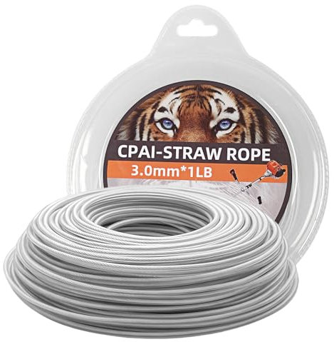 Trimmerfaden Mähfaden, 2,4 Mm X 40 M Rasentrimmerspulen, Stahldraht Rasentrimmer Faden, für Motorsense für Weed Grass Yard Garden