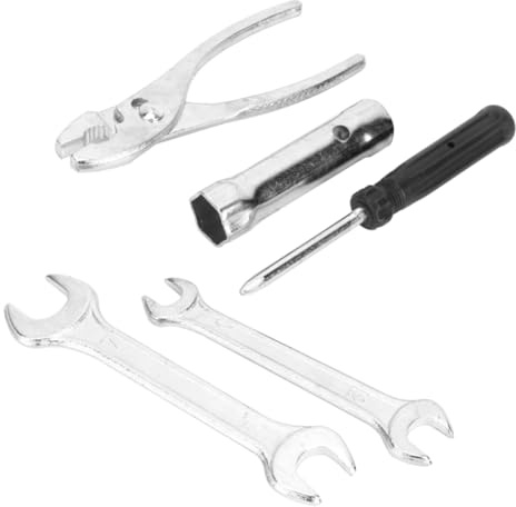 VOANZO Kit d'outils de réparation de Moto 5 pièces avec Tournevis, Pince, clé, Jeu de Douilles pour Bougies d'allumage, boîte à Outils Portable pour Moto, Scooter et Entretien