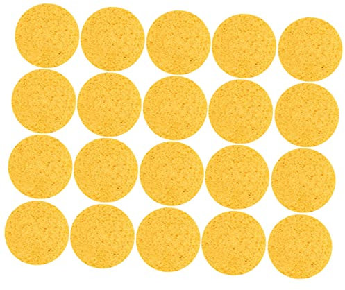 Beaupretty 20pcs Wood Pulp Cotton Puff Sponge Puff for Facial Cleansing for Gentle Exfoliating Sponges and Cleaning