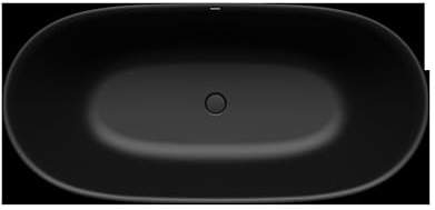 Kaldewei MEISTERSTÜCK OYO DUO Mod. 1051-4035, freistehende Badewanne, 1730x820mm, ohne Überlauf, 205143540676, Farbe: schwarz matt 100