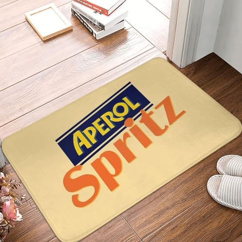OOAHJEID Fußmatte Badteppich Teppich Aperol Spritz rutschfeste Bodenmatte Sandkratzteppich