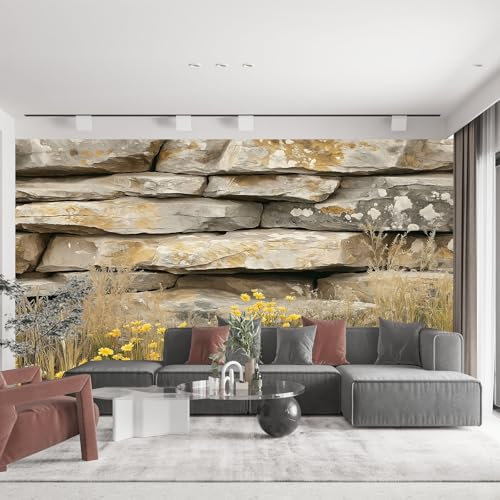 3D Steintapete für Wohnzimmer Schlafzimmer | Selbstklebende Peel & Stick Tapete Einfache DIY Home Decor Upgrade für Haus Cafe Hotel (L 150cm x B 105cm)