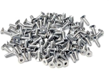 100Pcs M2 x 6mm Flat Head Screw - Countersunk Socket Cap Screws, Full Thread, Right Hand, 304 Stainless Steel 18-8 Metric Allen Hex Drive Machine Bolts