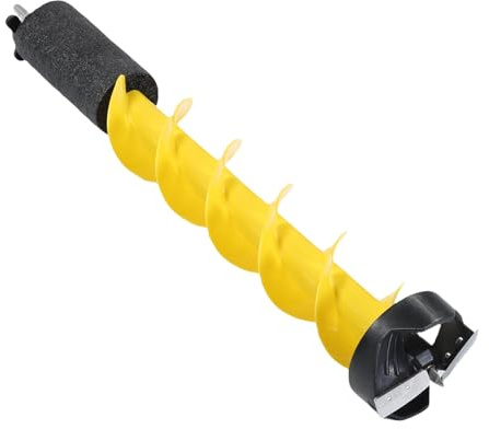 Bewinner Eisbohrer 5 Zoll, Schwimmender Rotierender Eisfisch-Schneckenbohrer, Eisbohrer Zum Angeln, Leichte Nylonspirale mit Schwimmer und Stahlklingenadapter für das Angeln in Tiefen