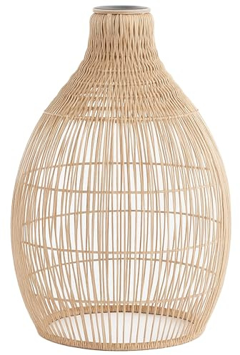 Lampenschirm allein, natürlicher Bohème-Stil, geflochtene Korbwaren-Art aus Poly-Rattan HOLIDAY SHADE H42cm