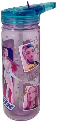 KPop Demon Hunters Bottiglia in Plastica con Beccuccio 580 ml | Borraccia Grande