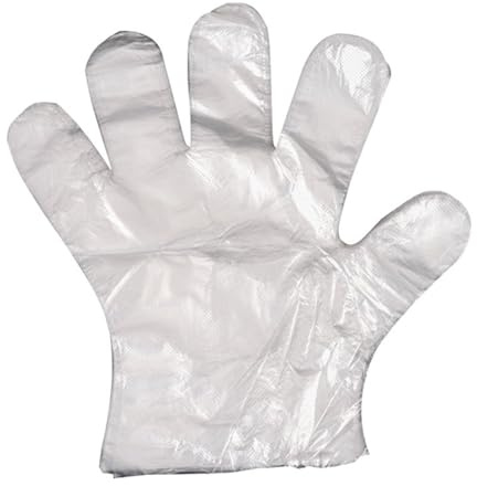 Générique Beaux gants jetables en PE – 100 unités, de qualité alimentaire, antidérapants, idéaux for la beauté et la coiffure(0.6g[100pieces])