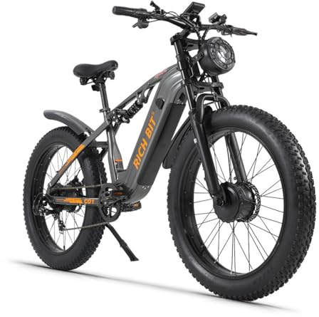 cysum C01 E-Bike Herren, 26 Zoll Elektrofahrräder mit Doppelmotor, 48V 20Ah Li-Akku, 146 Nm Drehmoment, 7Gang Fat E-Mountainbike