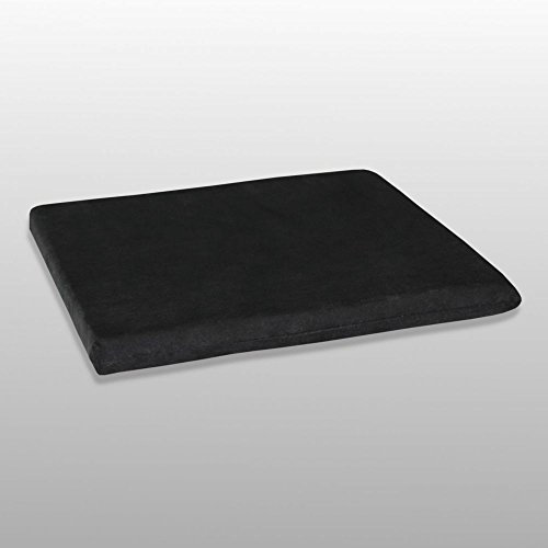 Fränkische Schlafmanufaktur Stuhlkissen viscoelastisch, Rollstuhlkissen, Sitzkissen 40x40x3, Color Schwarz