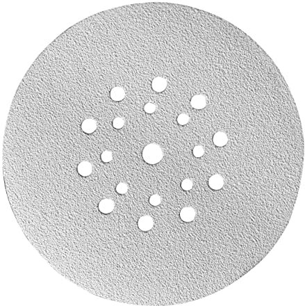 kwb Disco abrasivo de 225 mm de diámetro de corindón con revestimiento de estearato, grano 40, cambio sin herramientas, encolamiento de resina sintética y soporte de papel reforzado para el pulido