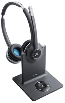 Cisco Headset 562, Wireless Dual On-Ear DECT Headset with Multi-Source Base for US and Canada, Charcoal, 1-Year Limited Liability Warranty (CP-HS-WL-562-M-US=)