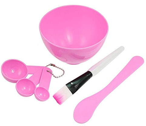1Pack Mascarilla Del Recipiente De Mezcla Fijó 4 En 1 De Bricolaje Mascarillas Mixing Tool Kit Con La Máscara Facial Tazón Palillo De Espátula De Silicona Máscara Pincel De Bricolaje Cuidado Facial
