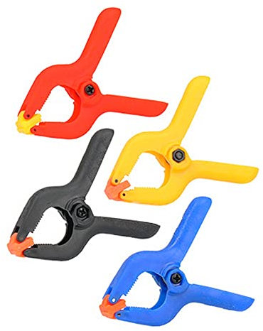 Ferrestock FSKPRB001 16pcs pinzas de sujeción con resorte, mandíbulas giratorias, muelle extra fuerte, apertura máxima 35mm, profundidad 35mm