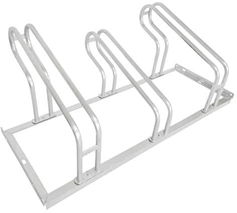 devil ray - Cykelställ, cykelstativ, 3 platser varmförzinkad skruvad på ena sidan – 70 cm (bredd) x 56 cm (djup) x 40 cm (höjd) (3 platser)