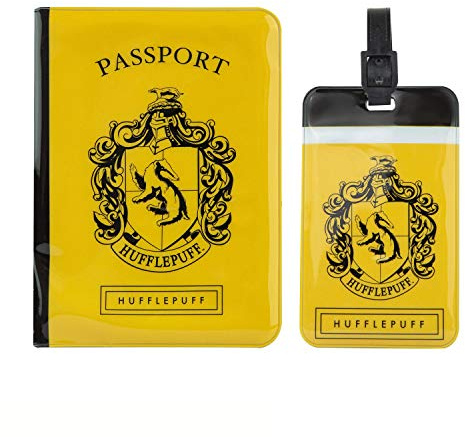 Cinereplicas Harry Potter - Set of Tag & Passport Cover Hufflepuff - Official License