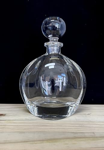 Decanter Whiskey Cognac,Crystal Glass Vodka Wine Carafe 22 oz / 650ml, Old Fashioned, Gift, Bohemia Czech Crystal Glass